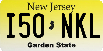NJ license plate I50NKL