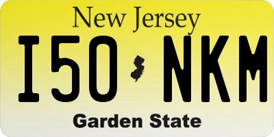 NJ license plate I50NKM