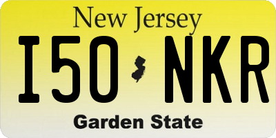 NJ license plate I50NKR