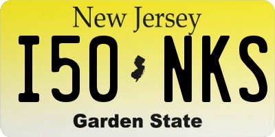 NJ license plate I50NKS
