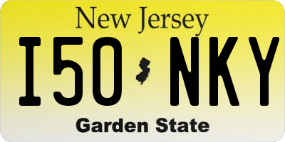 NJ license plate I50NKY