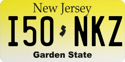 NJ license plate I50NKZ