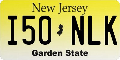 NJ license plate I50NLK