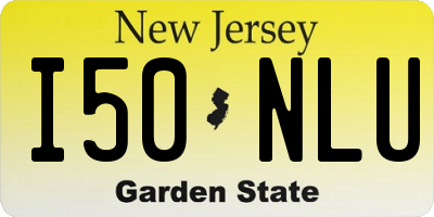 NJ license plate I50NLU
