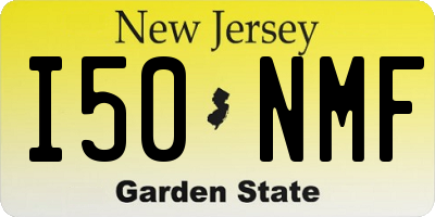 NJ license plate I50NMF