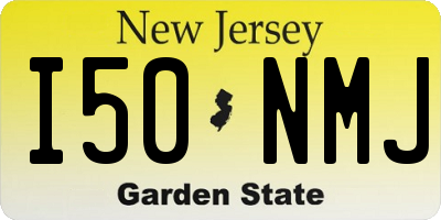 NJ license plate I50NMJ