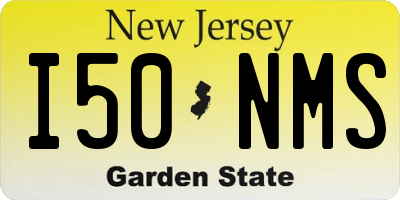 NJ license plate I50NMS