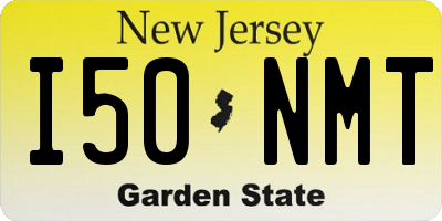 NJ license plate I50NMT