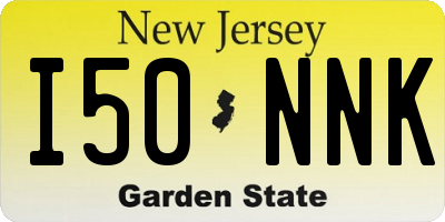 NJ license plate I50NNK