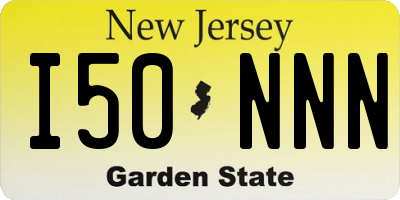 NJ license plate I50NNN