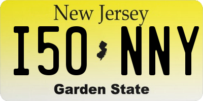 NJ license plate I50NNY