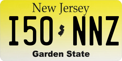 NJ license plate I50NNZ