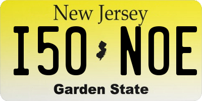NJ license plate I50NOE