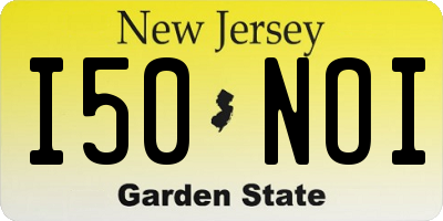 NJ license plate I50NOI