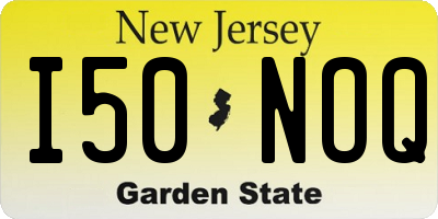 NJ license plate I50NOQ