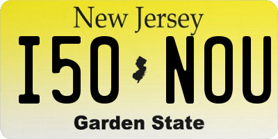 NJ license plate I50NOU