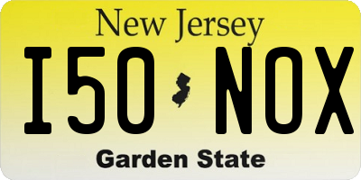 NJ license plate I50NOX