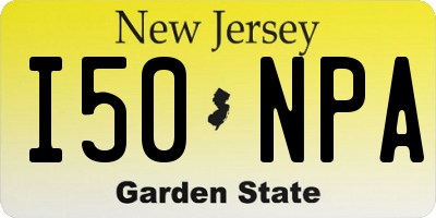 NJ license plate I50NPA