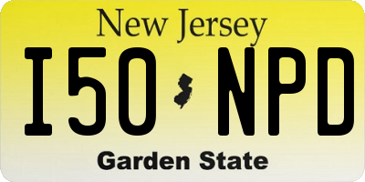 NJ license plate I50NPD