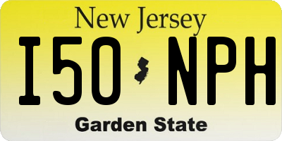NJ license plate I50NPH