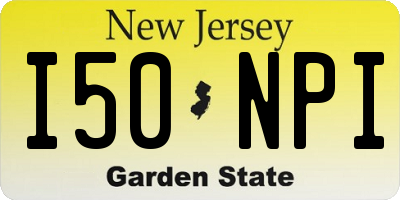 NJ license plate I50NPI