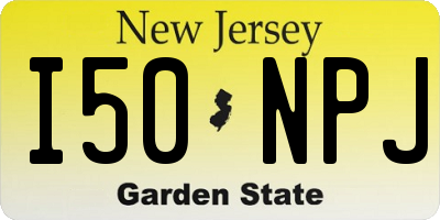 NJ license plate I50NPJ
