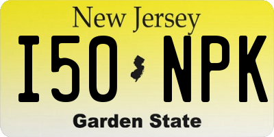 NJ license plate I50NPK