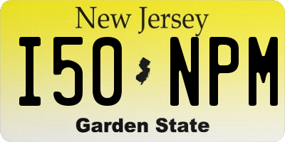 NJ license plate I50NPM