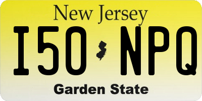 NJ license plate I50NPQ