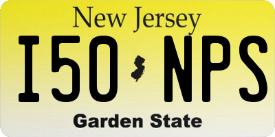 NJ license plate I50NPS