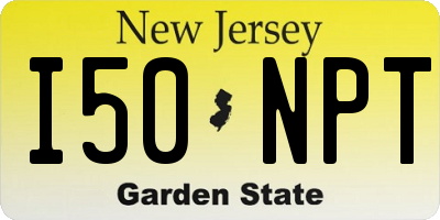 NJ license plate I50NPT