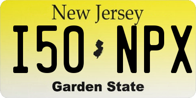NJ license plate I50NPX
