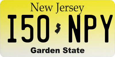 NJ license plate I50NPY