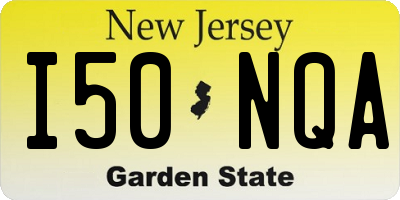 NJ license plate I50NQA
