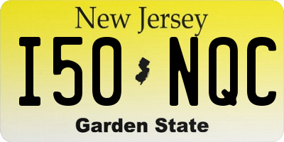 NJ license plate I50NQC