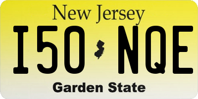 NJ license plate I50NQE