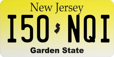 NJ license plate I50NQI