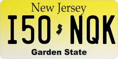 NJ license plate I50NQK