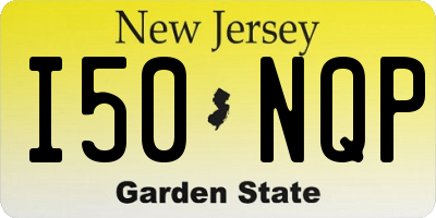 NJ license plate I50NQP