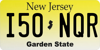 NJ license plate I50NQR