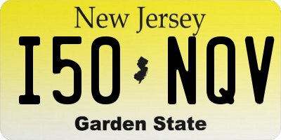NJ license plate I50NQV
