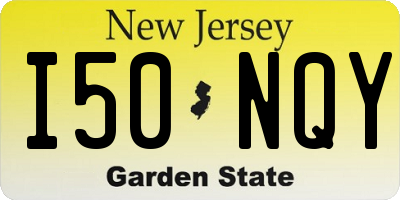 NJ license plate I50NQY