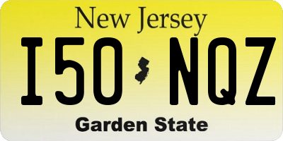 NJ license plate I50NQZ