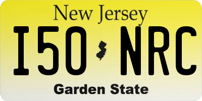 NJ license plate I50NRC