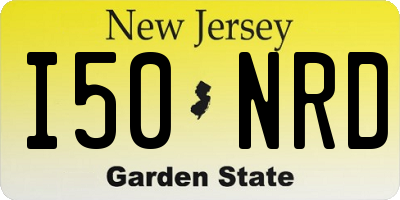 NJ license plate I50NRD