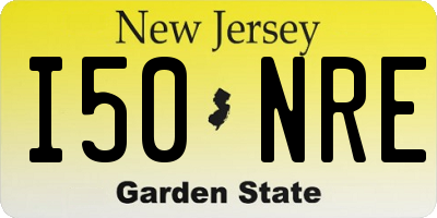 NJ license plate I50NRE