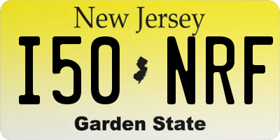 NJ license plate I50NRF