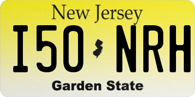 NJ license plate I50NRH
