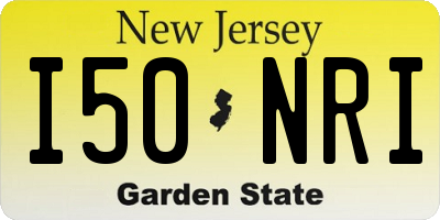 NJ license plate I50NRI