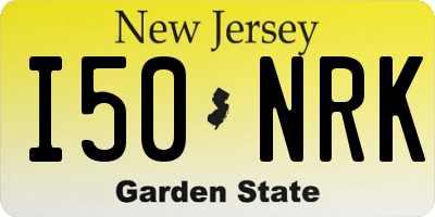 NJ license plate I50NRK